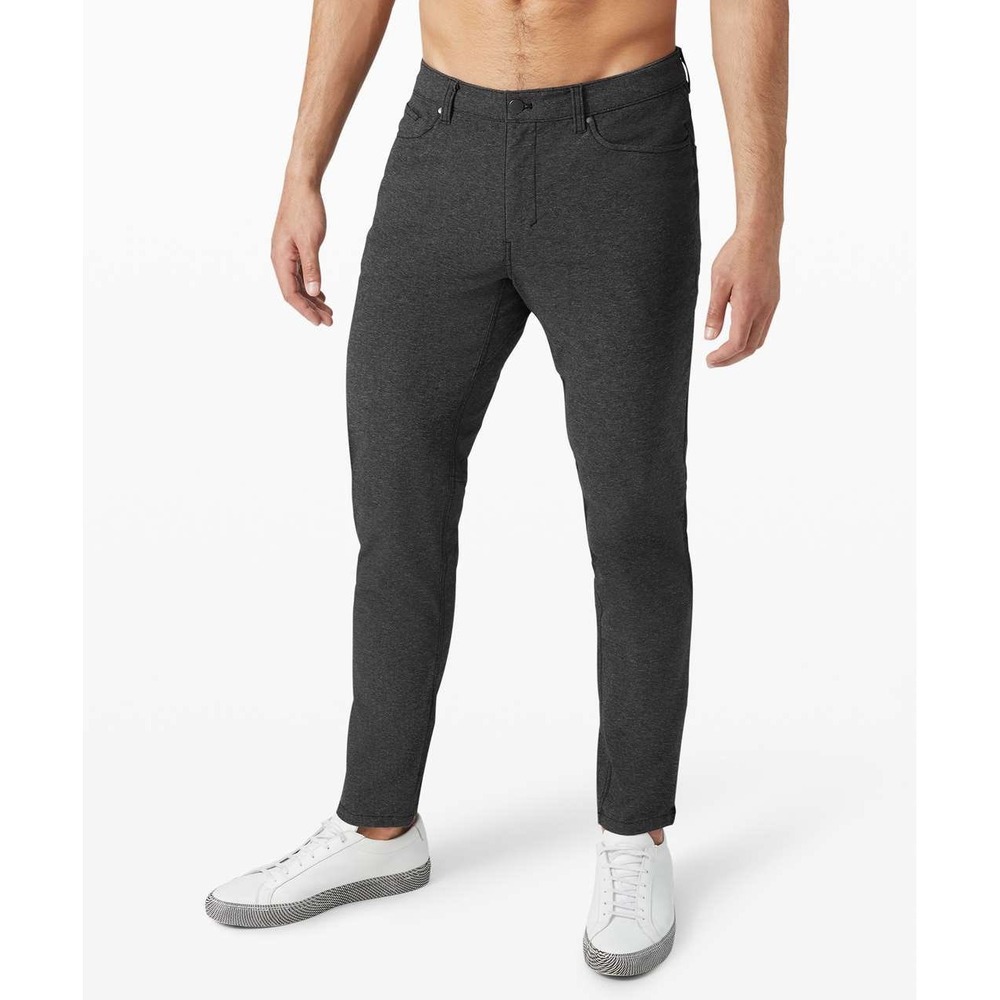 Lululemon‎ ABC Pant Slim 5 Pocket Tech Canvas Grey 34" Commuter Travel Mens 34